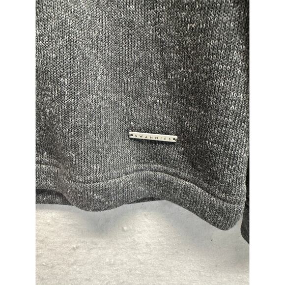 Swannies Golf Wolff Fleece Pullover 1/4 Snap Grey Gray Charcoal Men Med - Picture 2 of 8